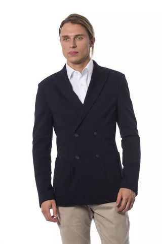 Elegant Double Breasted Blazer In Blue - Luxury for You