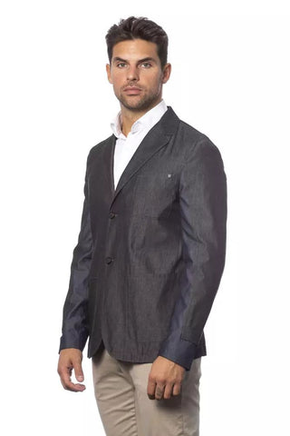 Chic Verri Single-breasted Gray Blazer - Luxury for You