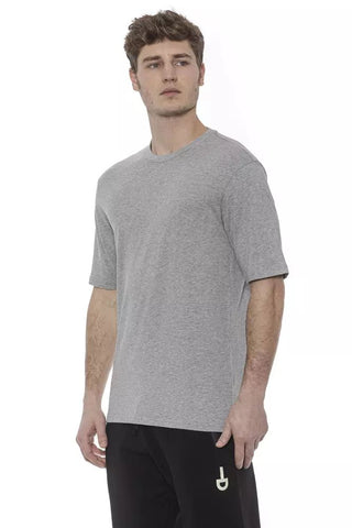 Gray Cotton Men Tshirt