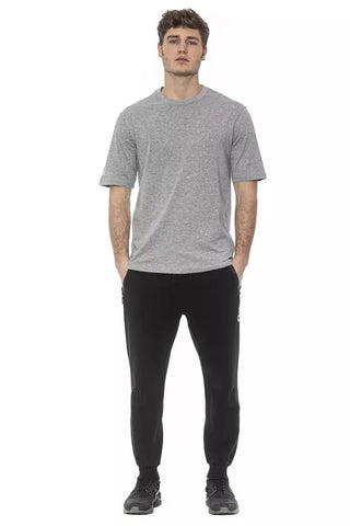 Gray Cotton Men Tshirt