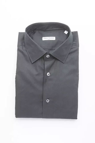 Elegant Medium Slim Collar Black Shirt - Luxury for You