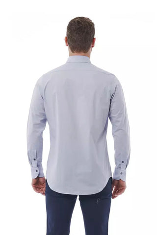 Gray Cotton Men Shirt