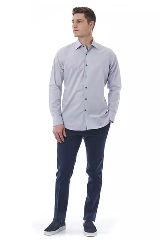 Gray Cotton Men Shirt