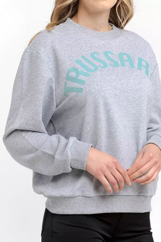 Oversized Round-neck Cotton Blend Sweatshirt - Luxury for You