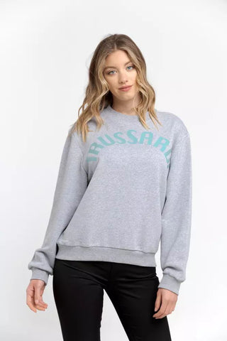 Oversized Round-neck Cotton Blend Sweatshirt - Luxury for You