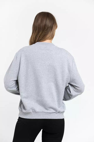 Oversized Round-neck Cotton Blend Sweatshirt - Luxury for You