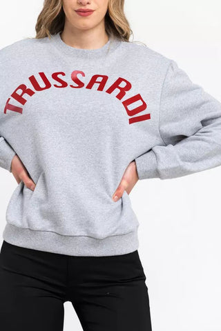 Oversized Round-neck Cotton Blend Sweatshirt - Luxury for You