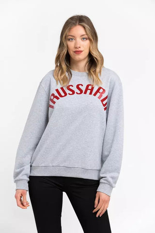 Oversized Round-neck Cotton Blend Sweatshirt - Luxury for You