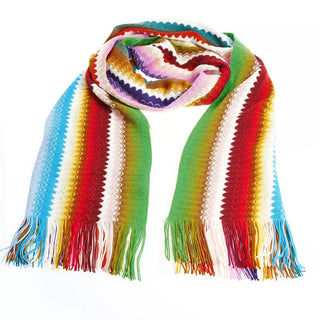 Chic Geometric Patterned Scarf With Fringes - Luxury for You