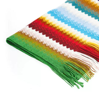 Chic Geometric Patterned Scarf With Fringes - Luxury for You