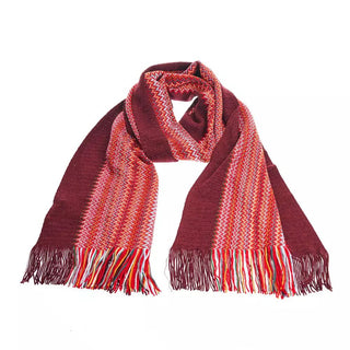 Vibrant Geometric Patterned Scarf With Fringes - Luxury for You