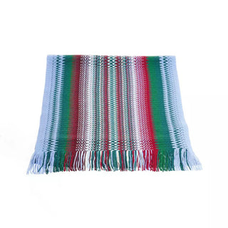 Vibrant Geometric Patterned Fringe Scarf - Luxury for You