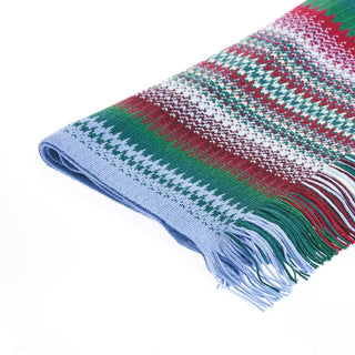 Vibrant Geometric Patterned Fringe Scarf - Luxury for You