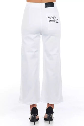 Elevated Elegance White Cropped Trousers - Luxury for You