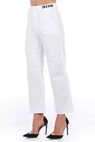 Elevated Elegance White Cropped Trousers - Luxury for You