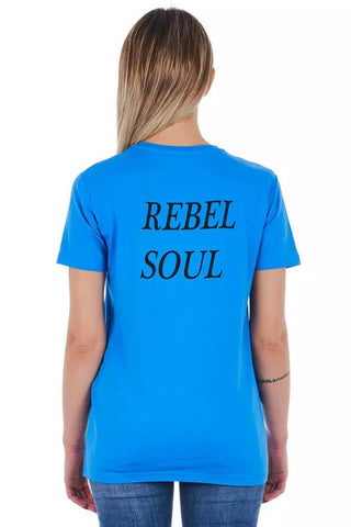 Chic Light Blue Graphic Tee - Luxury for You