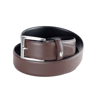 Elegant Reversible Leather Belt - Dual Tone - Luxury for You