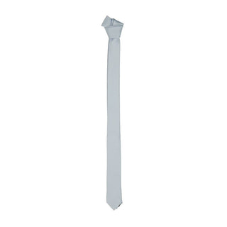 Sleek Silk Slim Tie In Chic Gray