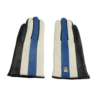 Elegant Black And Blue Lambskin Gloves - Luxury for You