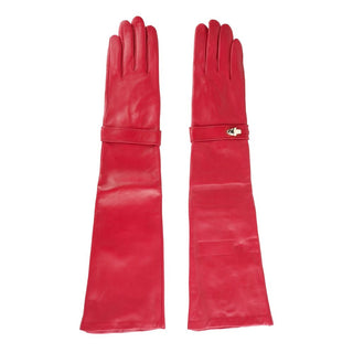 Elegant Lambskin Leather Gloves In Pink - Luxury for You