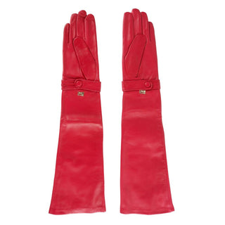 Elegant Lambskin Leather Gloves In Pink - Luxury for You