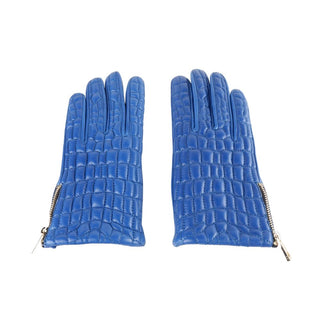 Elegant Lambskin Leather Gloves In Captivating Blue - Luxury for You