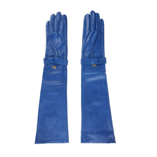 Elegant Blue Leather Gloves - Luxury for You