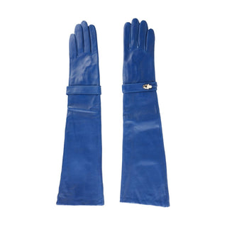 Elegant Blue Leather Gloves - Luxury for You