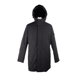 Sleek Hooded Long Jacket With Zip And Button Closure - Luxury for You