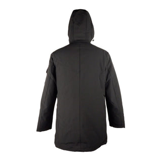 Sleek Hooded Long Jacket With Zip And Button Closure - Luxury for You