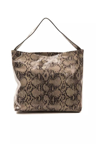 Elegant Python Print Leather Shoulder Bag - Luxury for You