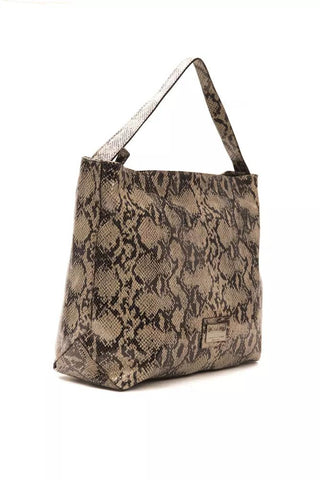 Elegant Python Print Leather Shoulder Bag - Luxury for You