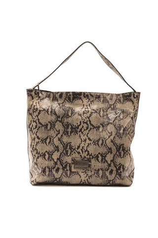 Elegant Python Print Leather Shoulder Bag - Luxury for You