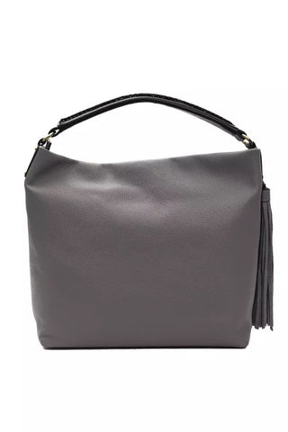 Chic Gray Leather Shoulder Bag - Luxury for You