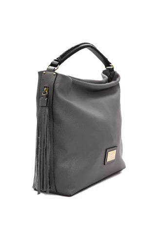 Chic Gray Leather Shoulder Bag - Luxury for You