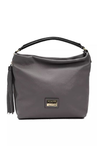 Chic Gray Leather Shoulder Bag - Luxury for You