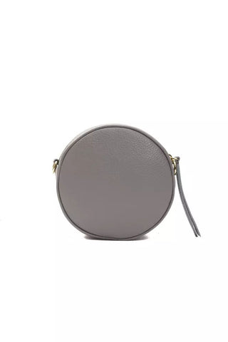 Chic Gray Leather Oval Crossbody Bag - Luxury for You