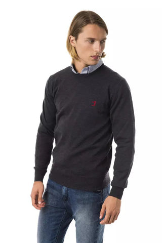 Embroidered Crew Neck Merino Wool Sweater - Luxury for You