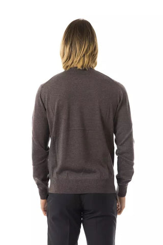 Elegant Gray Merino Wool Crew Neck Sweater - Luxury for You