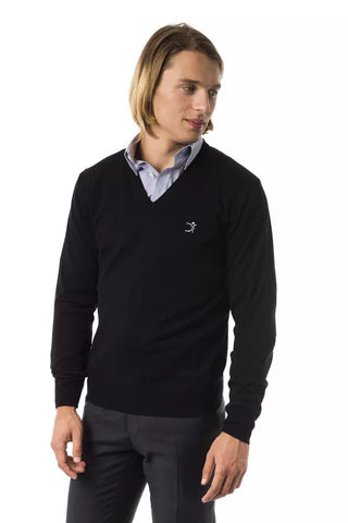 Embroidered V-neck Merino Wool Sweater - Luxury for You