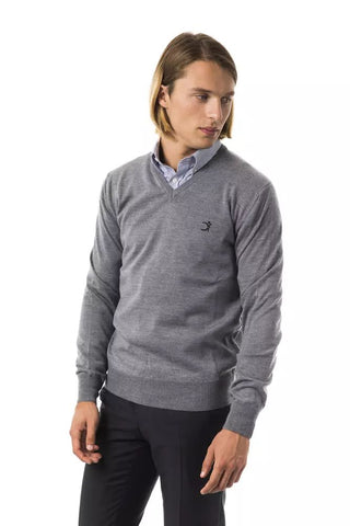 Embroidered V-neck Extrafine Merino Wool Sweater - Luxury for You