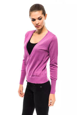 Chic V-neck Sweater With Dazzling Applications - Luxury for You