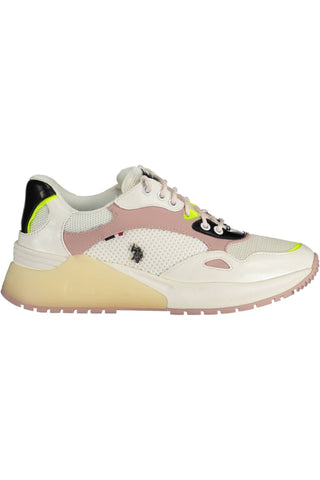 White Polyester Women Sneaker