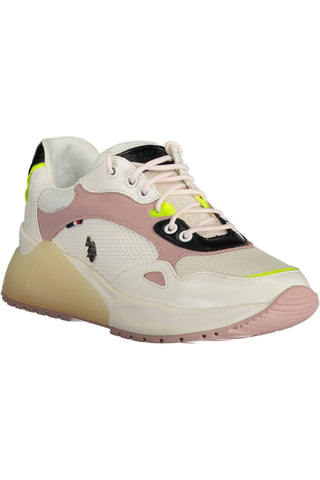 White Polyester Women Sneaker