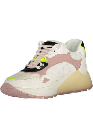 White Polyester Women Sneaker