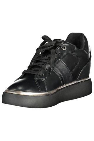 Chic Black Lace-up Sneakers With Logo Detail