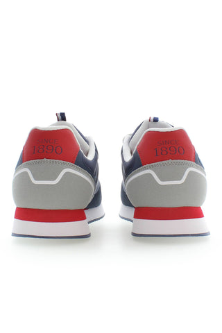 Blue Polyester Men Sneaker