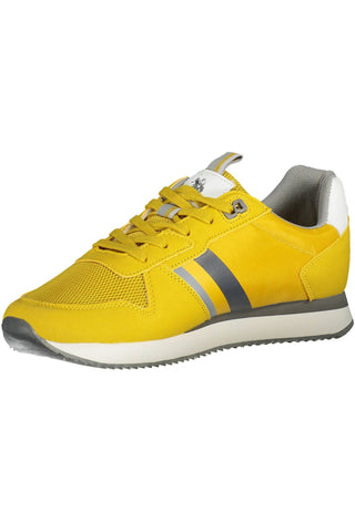 Radiant Yellow Sports Sneakers With Contrasting Details