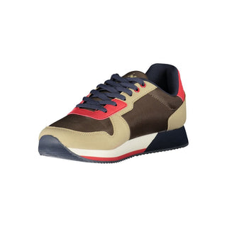 Brown Polyester Men Sneaker