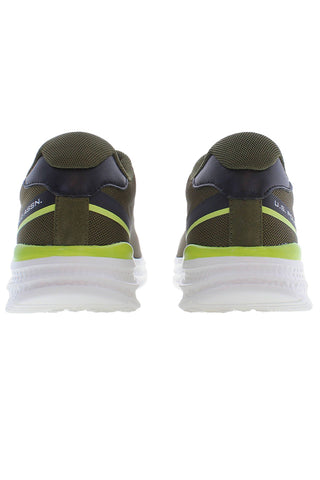 Green Polyester Men Sneaker